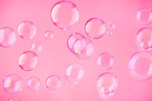 istock Abstract beautiful viva magenta soap bubbles background. 1448981505