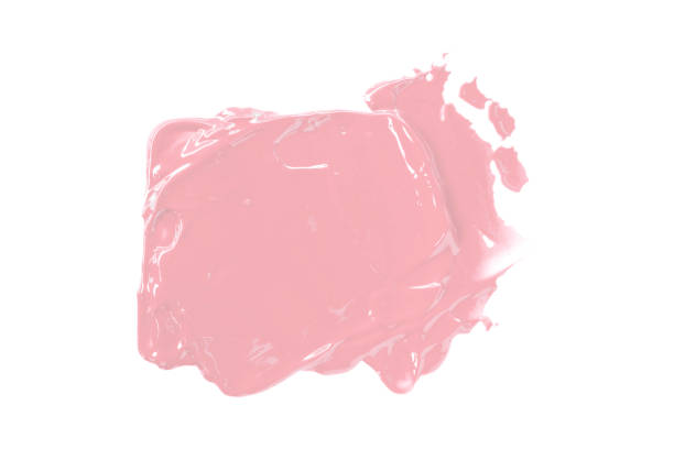 istock Shiny pink brush isolated on white background. Pastel colors. 1448985537