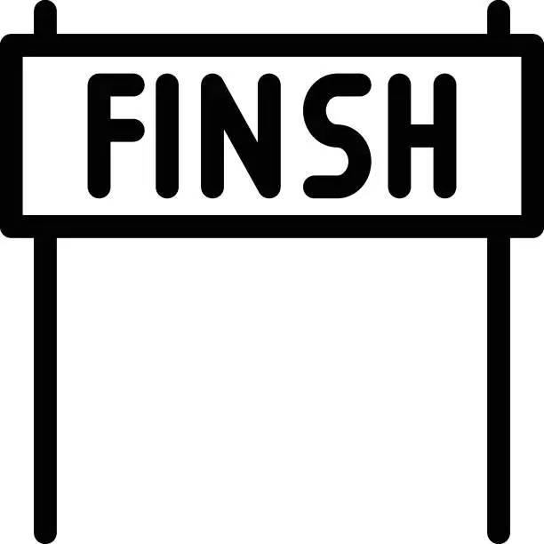 Vector illustration of finish