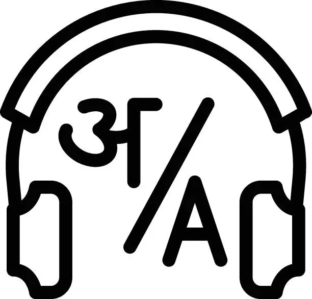 Vector illustration of headphone