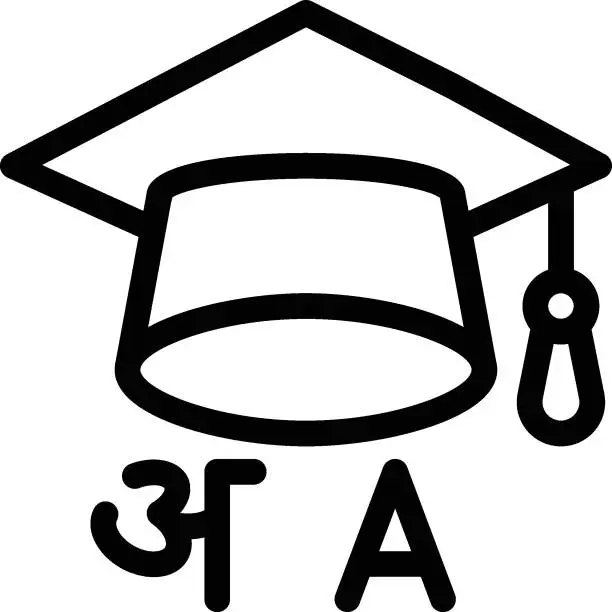 Vector illustration of graduation