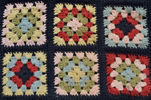 pattern of flower-patterned knit for background/handmade
