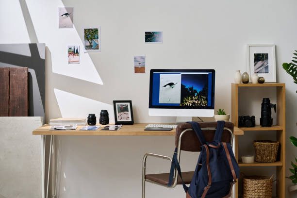 istock Workplace of graphic designer in office 1448994269