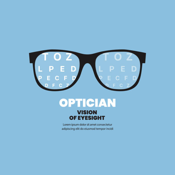 ilustraciones, imágenes clip art, dibujos animados e iconos de stock de visión óptica de la vista - looking eyesight optometrist focus