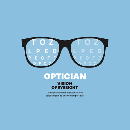 Optician Vision Of Eyesight. Vector Illustration