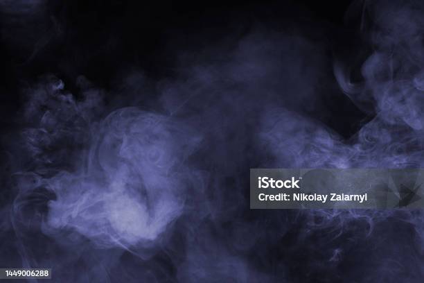 Green And Pink Steam On A Black Background Stock Photo - Download