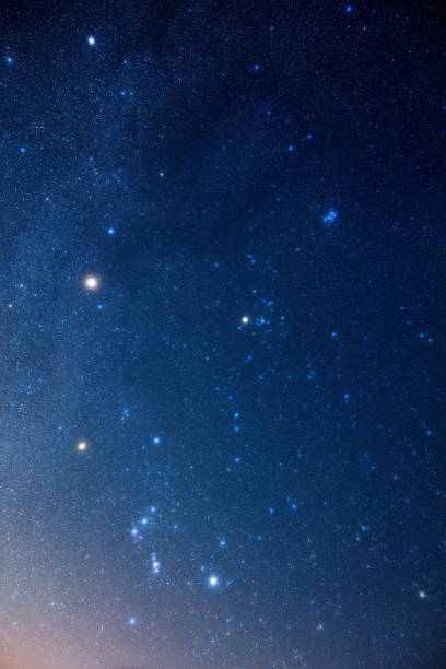 istock Milky Way stars and constellations on evening sky. 1449008063