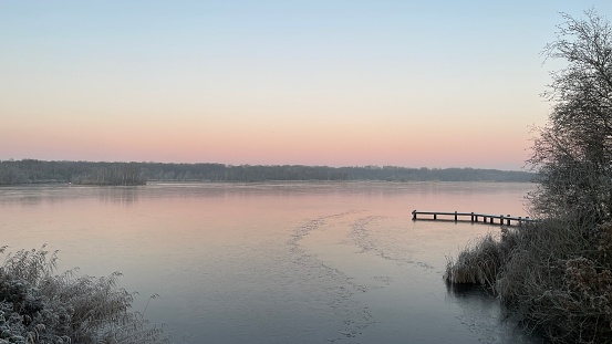 Bevroren meer in Nederland