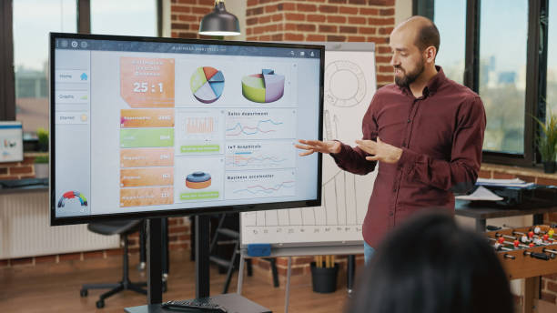 istock Business man planning strategy for startup presentation 1449010619