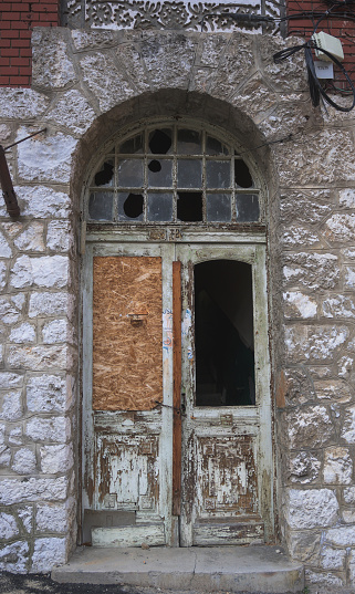 Typical Victorian architecture door.