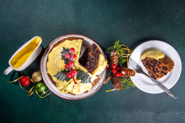 istock Traditional Christmas english pudding dessert 1449014889