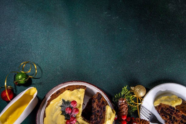 istock Traditional Christmas english pudding dessert 1449014921