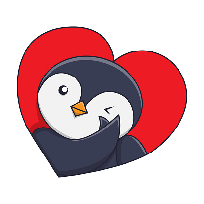penguin heartsign