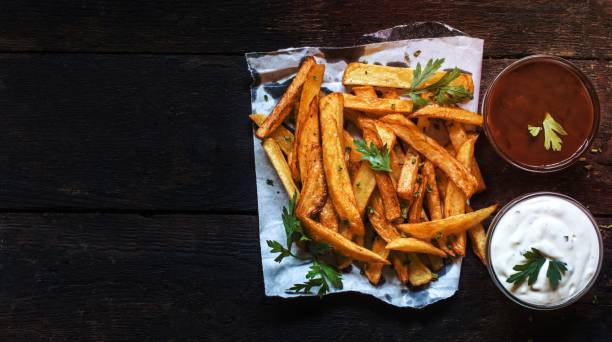 istock French fries and sauces 1449026620