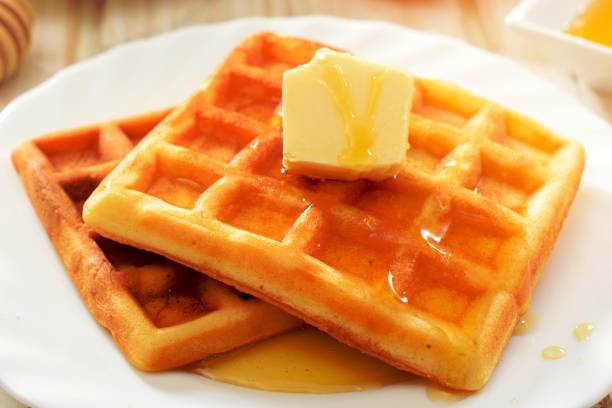 istock Waffles with honey and butter 1449026862