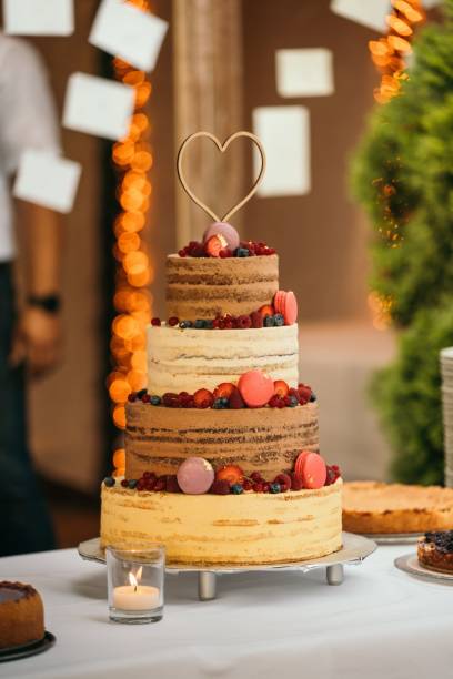 istock Vertical shot of a delicious cake for an event 1449028229