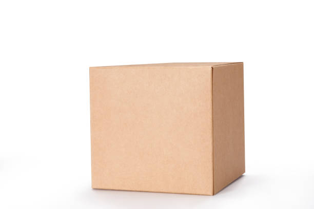 istock Brown blank paper box isolated on white background, clipping path 1449029628