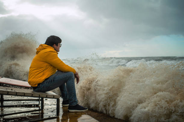 istock A man is worried about extreme weather and climate change 1449031165