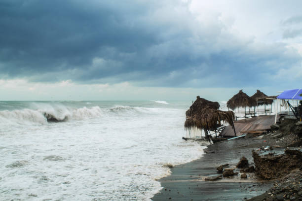 Extreme weather and climate change concept