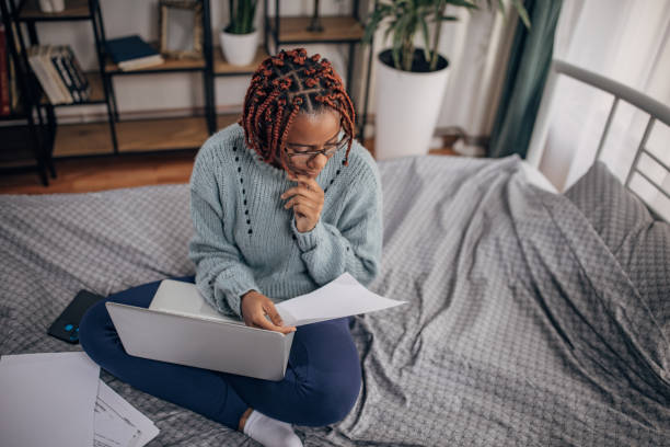 istock Woman working in bedroom 1449033040