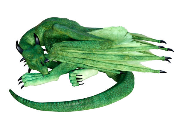 rendering 3d fairy tale dragon su bianco - dragon color image fairy tale imagination foto e immagini stock