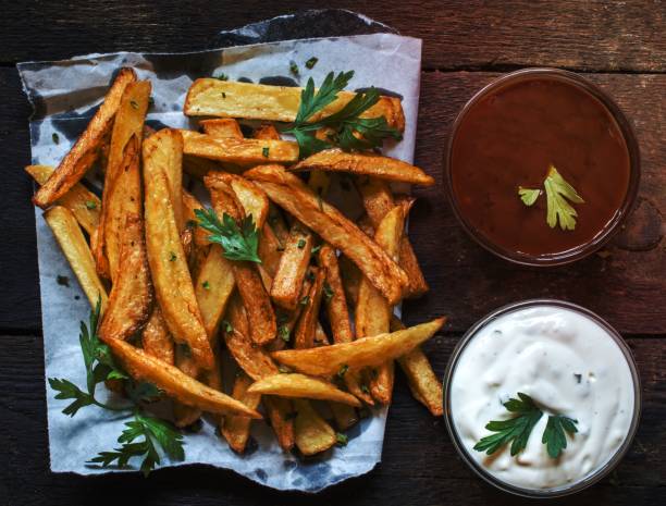 istock French fries and sauces 1449034581