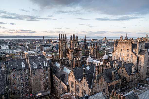 istock Ancient Camera Obscura in Edinburgh on the sunset 1449036033