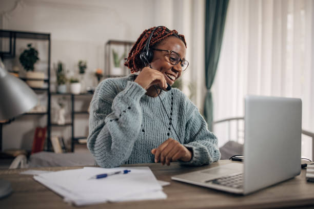 istock Woman working in home office 1449036842