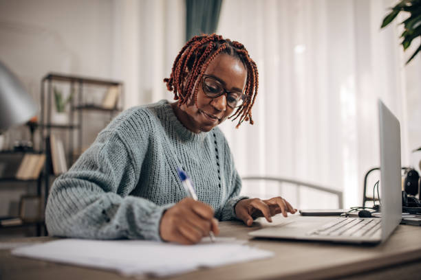 istock Woman working from home 1449040125