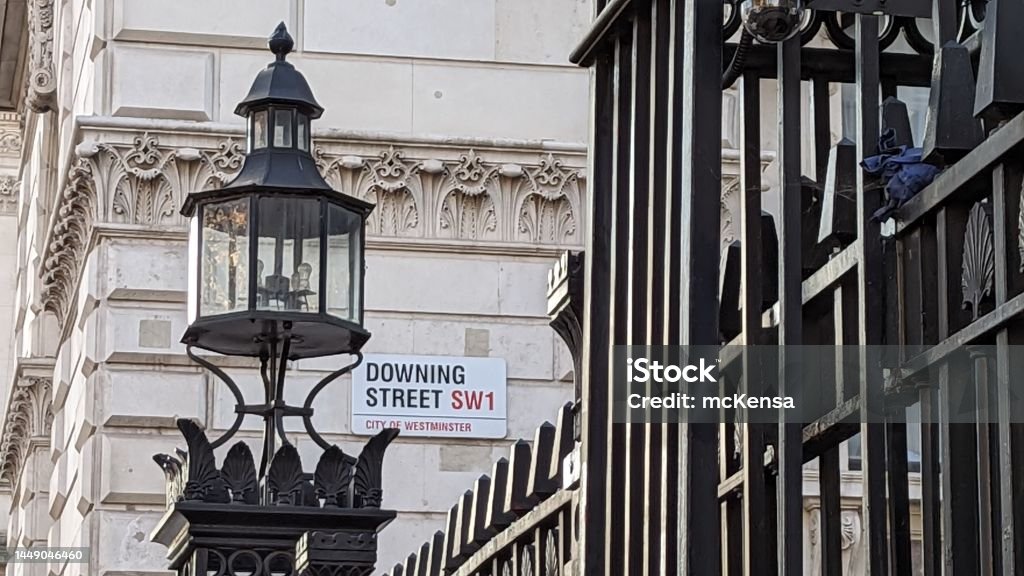 Downing Street Downing Street sign Number 10 Stock Photo