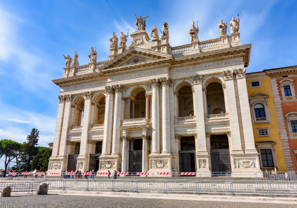 istock Lateran basilica (Archbasilica cathedral of Most Holy Savior and of Saints John Baptist and John Evangelist in the Lateran) in Rome, Italy 1449061670