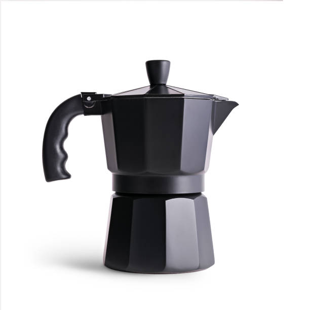 istock Black geyser coffee maker for morning espresso 1449063388