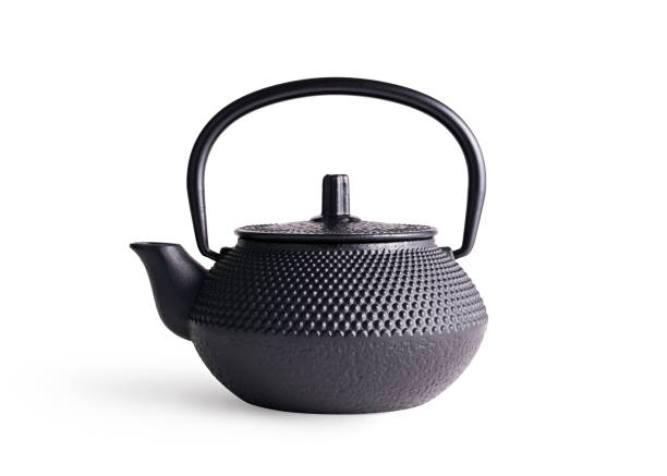 istock Traditional black asian cast iron teapot 1449063464