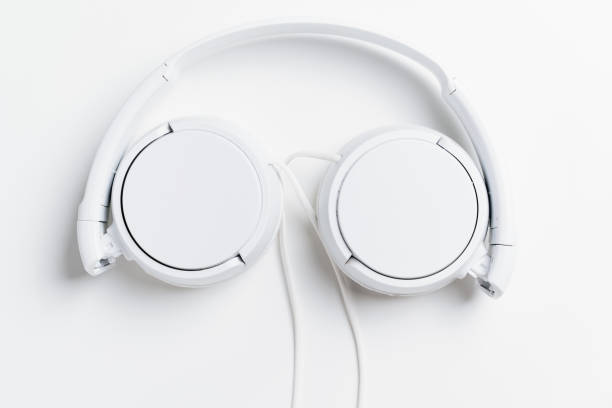 istock White over-ear headphones on white background. musical equipment. 1449063594