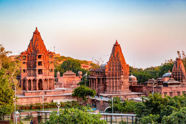 istock ancient hindu temple architecture with bright sky from unique angle at day 1449064033