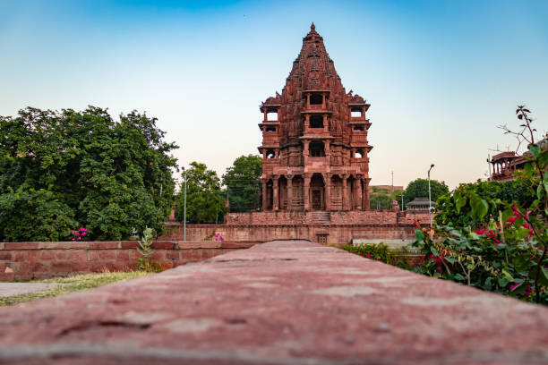 istock ancient hindu temple architecture with bright sky from unique angle at day 1449065065