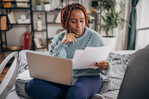 istock Woman working at home 1449068793