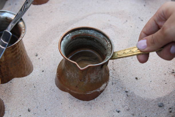 istock Ember , roasted Turkish coffee on the coal. Traditional Turkish coffee cooked on the coal,ember. 1449076189