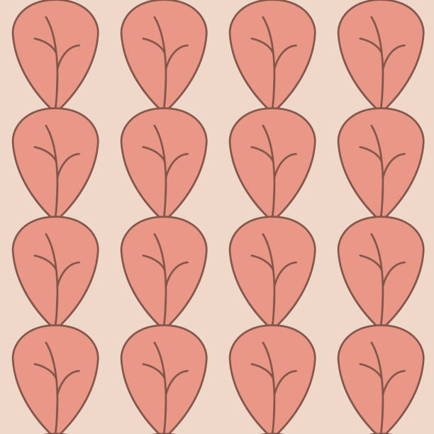 ilustrações, clipart, desenhos animados e ícones de monocromático rosa floresta grove padrão sem emenda grande folhas folhagens - forest grove tree autumn