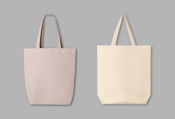 istock Textile eco bags on light grey background, collage. Mock up for design 1449081890