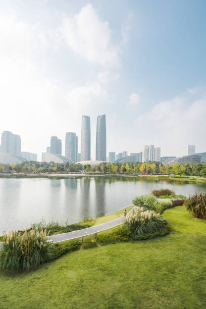 istock Chengdu Financial City on a sunny day 1449083463