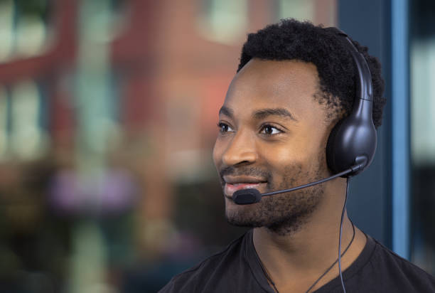 istock contact us support center customer service helpline african office receptionist headset 1449100430