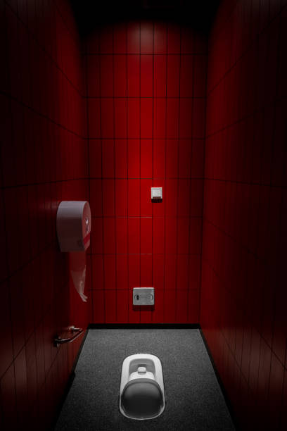 White restroom doors for male and female