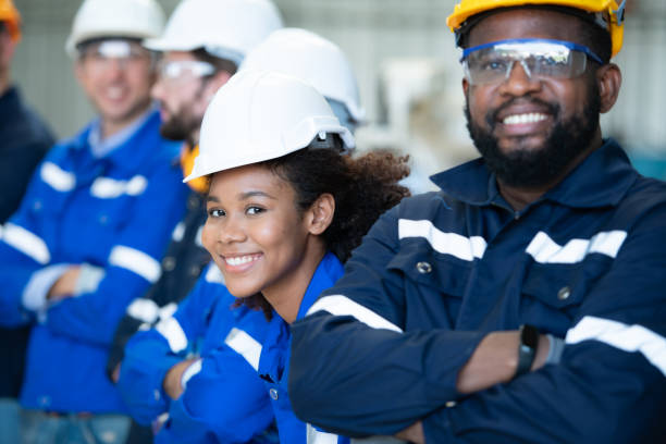 istock Group of emotional engineers 1449104815