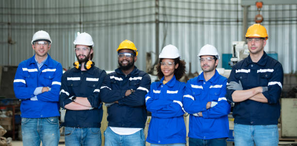 istock Group of emotional engineers 1449104864