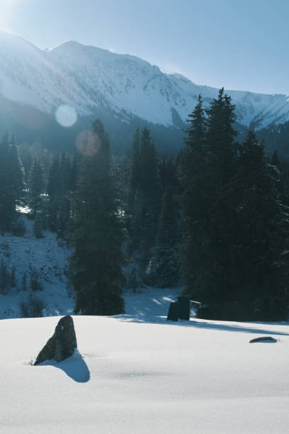 istock Winter mountain landscape view without people 1449112495