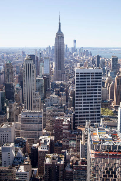 istock Manhattan Downtown Skyline Aerial View 1449112869
