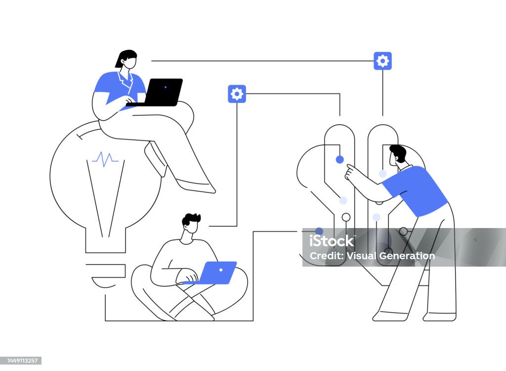 Brainstorming Abstract Brainstorming Abstract Concept Vector Illustration Stock Illustration ...