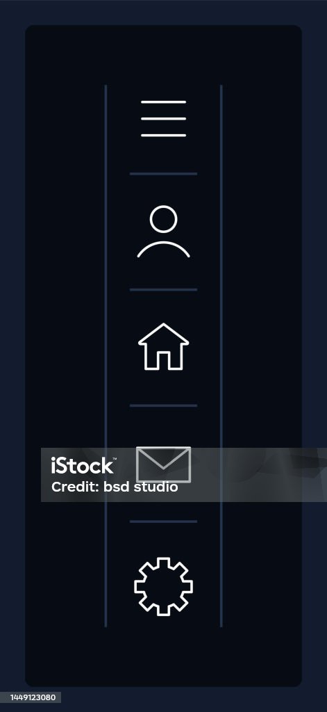Sidebar Button Image Sidebar Menu Ui Element Template Stock Illustration - Download Image ...