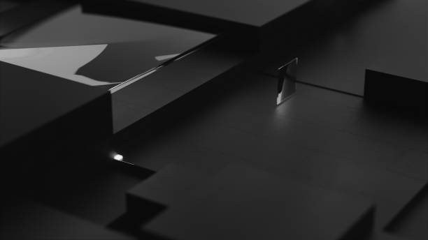 istock Abstract horizontal squares dark gray background 4k 1449125828
